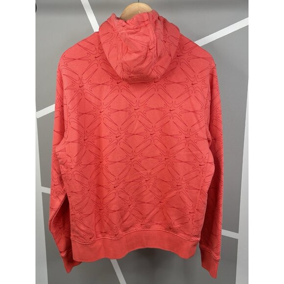 Nike Center Swoosh AOP Hoodie Men’s Medium Rose Pullover Fleece Sweatshirt - Picture 2 of 16